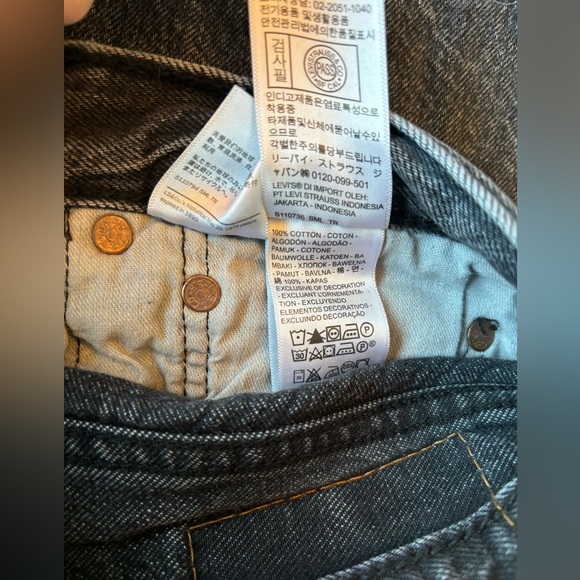 Levi’s 501 button fly gray washed original fit - Picture 6 of 6